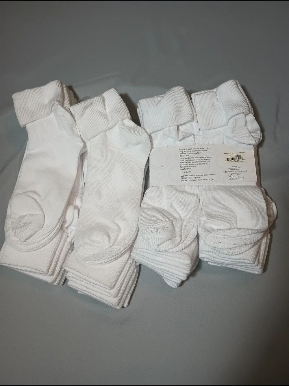 Wonder Nation Girls' Turn Cuff White Socks (2)